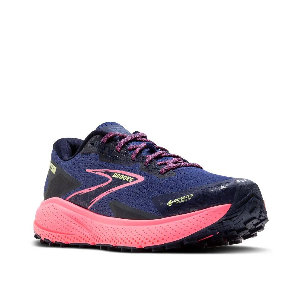 Brooks Divide 5 GTX (Womens) - Grey Blue/Pink/Lime