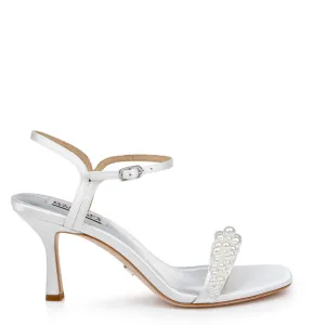 Caitlyn - Stiletto Heel with Pearled Vamp - Soft White