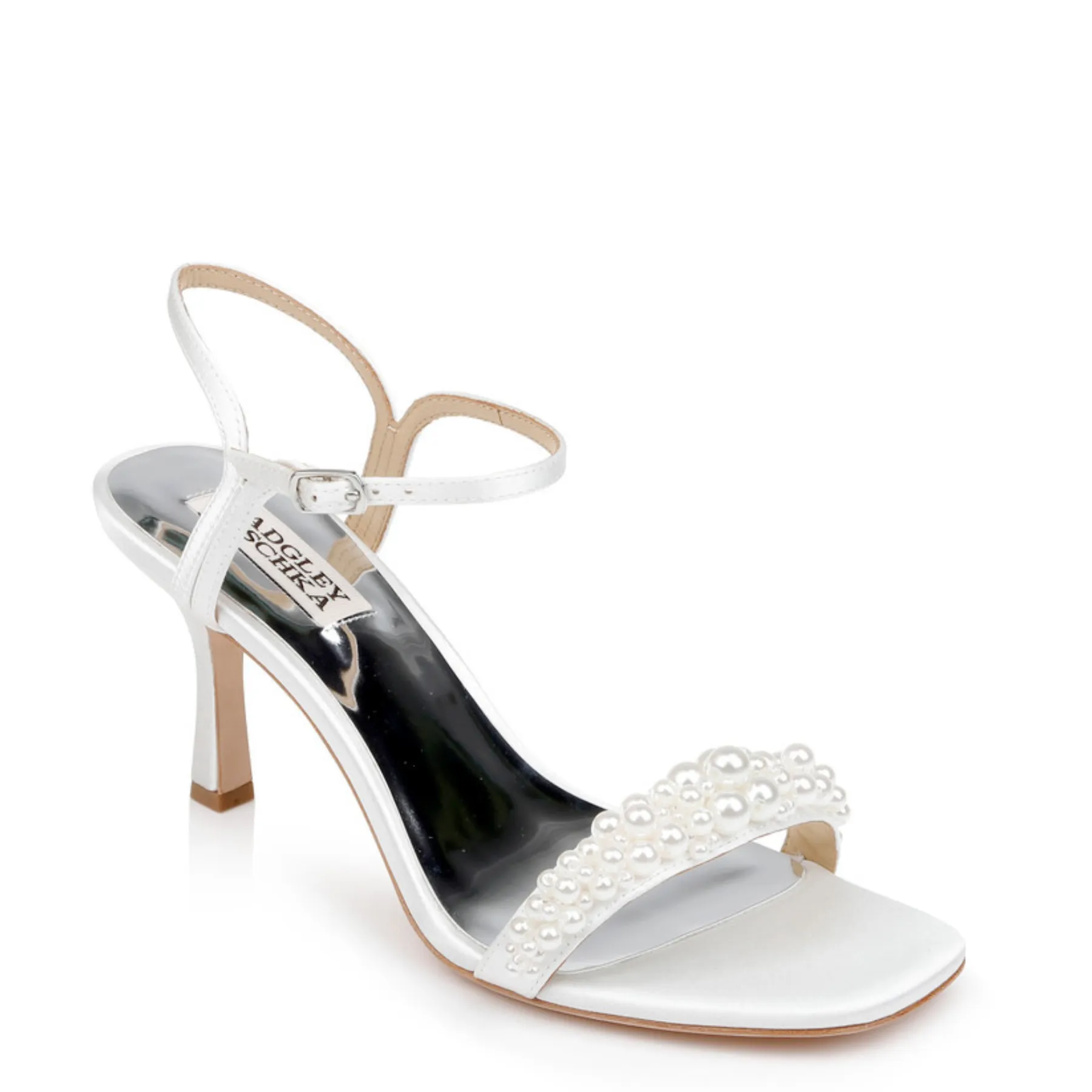 Caitlyn - Stiletto Heel with Pearled Vamp - Soft White