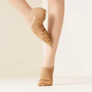 Canvas Light Brown Flats Jazz Teaching & Practice Shoes