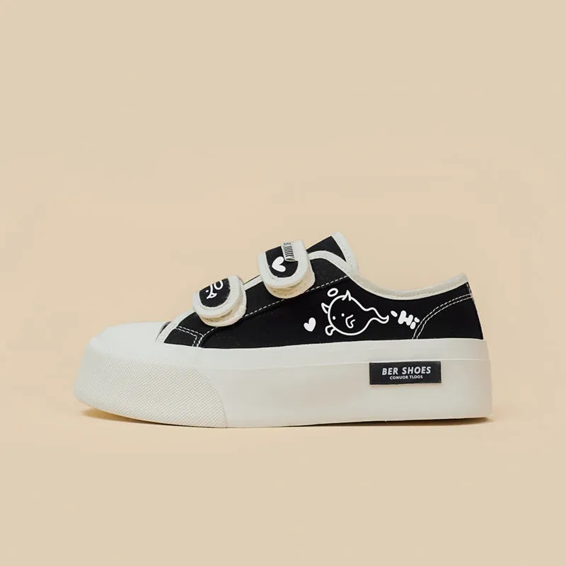 Canvas Shoes Women's Thick-soled Printed