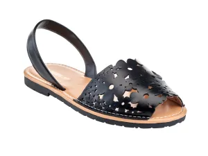 Charming Lady Women's Floral Laser Cut Open Toe Sandal