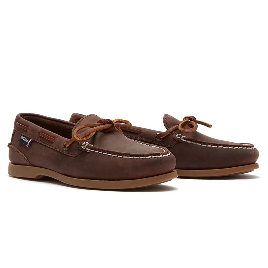 CHATHAM Ladies Olivia G2 Slip-On Deck Shoes - Chocolate