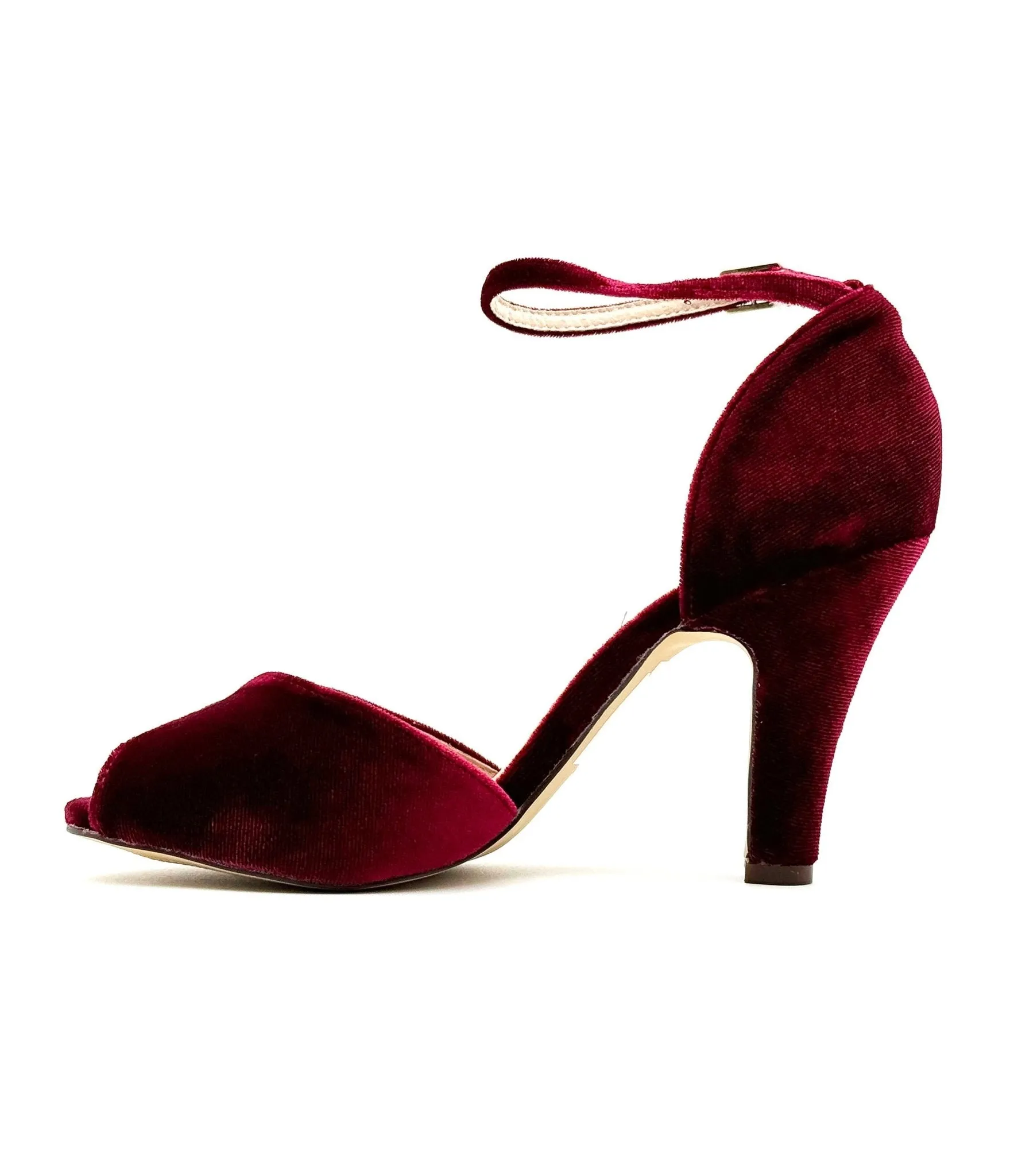 Chelsea Crew Burgundy Velvet Lola Pumps