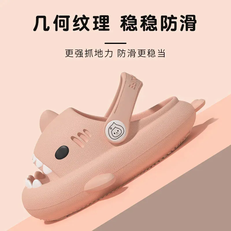 Children Slippers Shark Flip Flops Soft Sole Cartoon Slipper Women Man Bathroom Sandal EVA Non-slip youngster Shoes Sandals