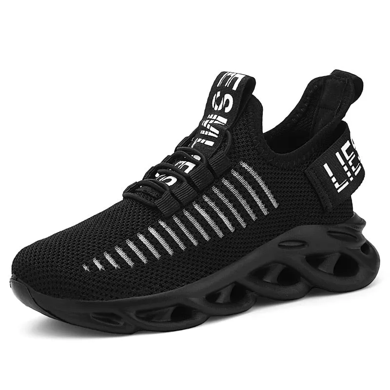 Children's Fashion Sports Shoes Boys Girls Running Outdoor Sneakers Breathable Soft Bottom Kids Lace-up Jogging Shoes