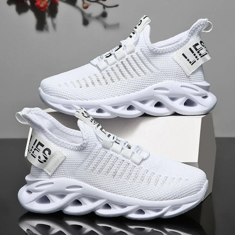 Children's Fashion Sports Shoes Boys Girls Running Outdoor Sneakers Breathable Soft Bottom Kids Lace-up Jogging Shoes