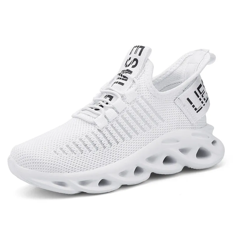 Children's Fashion Sports Shoes Boys Girls Running Outdoor Sneakers Breathable Soft Bottom Kids Lace-up Jogging Shoes