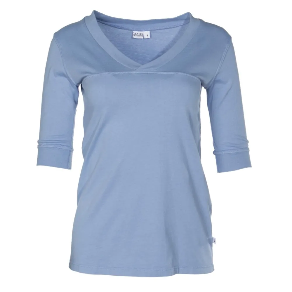 Chrissey Womens 3/4 Sleeve Stylish Football V-Neck Soft Premium Tee Shirt