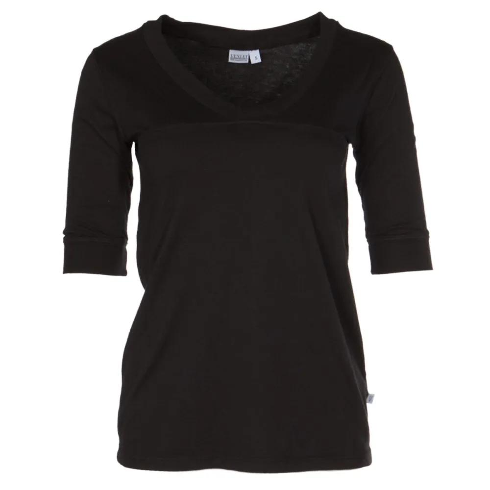 Chrissey Womens 3/4 Sleeve Stylish Football V-Neck Soft Premium Tee Shirt