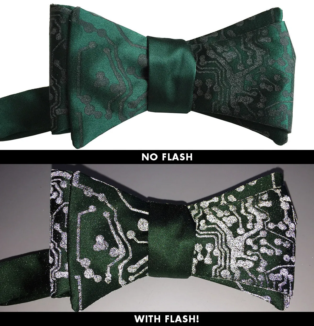 Circuit Board Bow Tie, RetroReflective Print