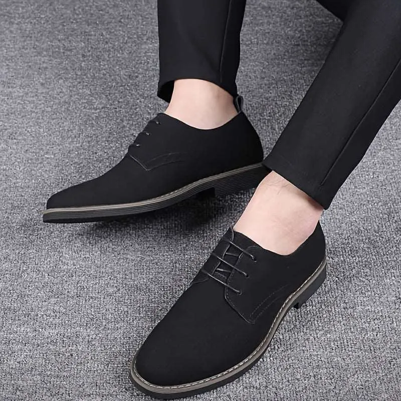 Classic Men's Faux Suede Shoes for Formal and Business Occasions