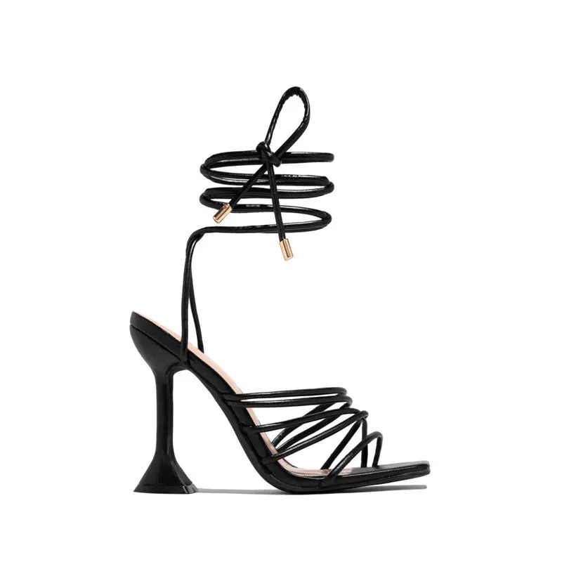 Cleopatra - Summer Gladiator Sandals High Heels Women Lace up