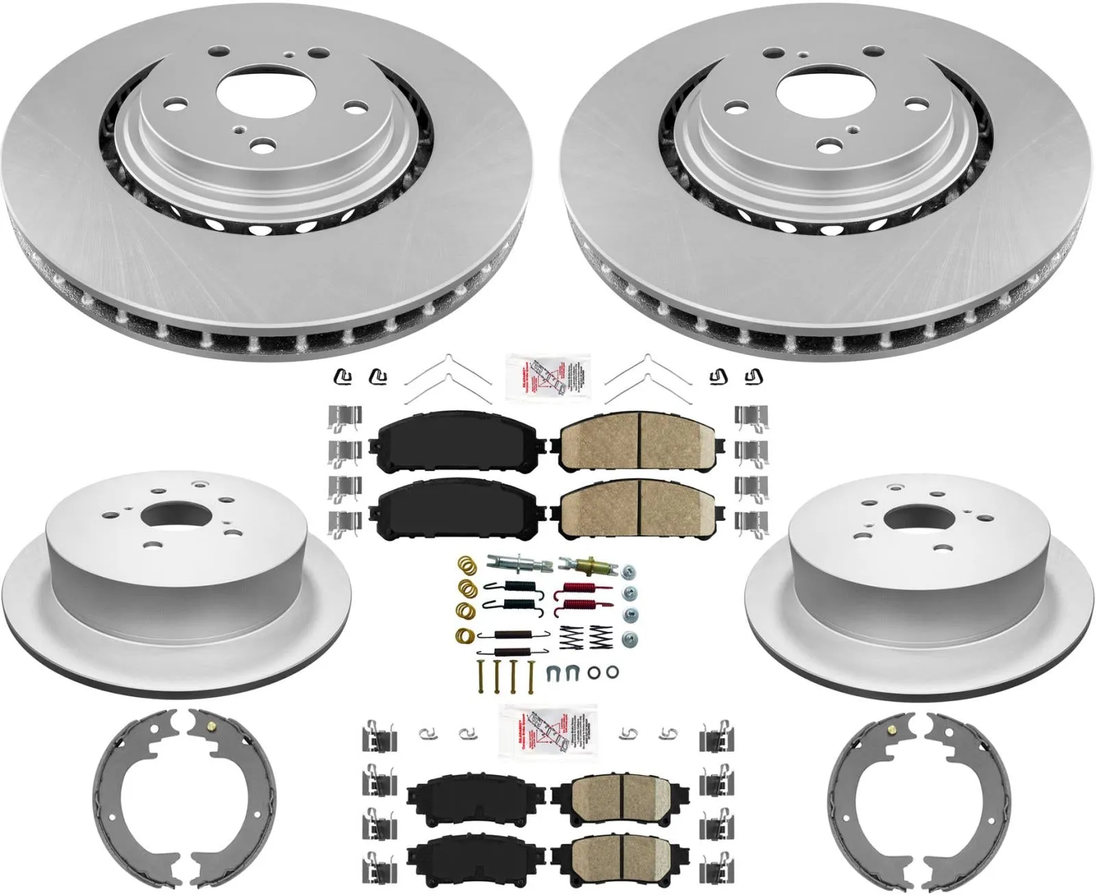 Coated Disc Brake Rotors & Ceramic Pads For  Lexus RX350 & RX450h 2010-2015