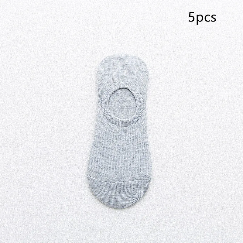 Cotton Spring And Summer Invisible Socks Low Cut Silicone Non-slip