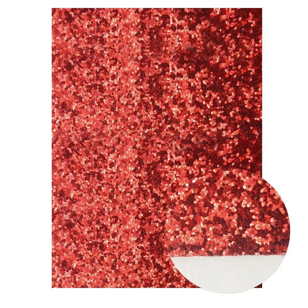 Crimson Glitter Faux Leather Crafting Sheets: Unleash Your Imagination