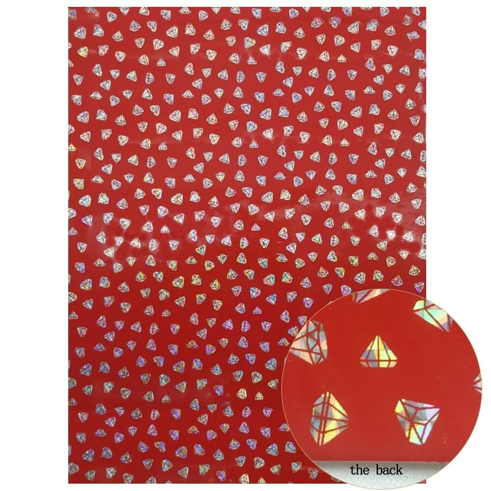 Crimson Glitter Faux Leather Crafting Sheets: Unleash Your Imagination