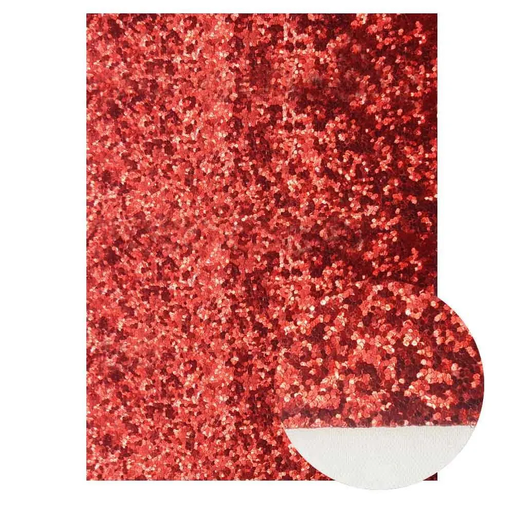 Crimson Glitter Faux Leather Crafting Sheets: Unleash Your Imagination