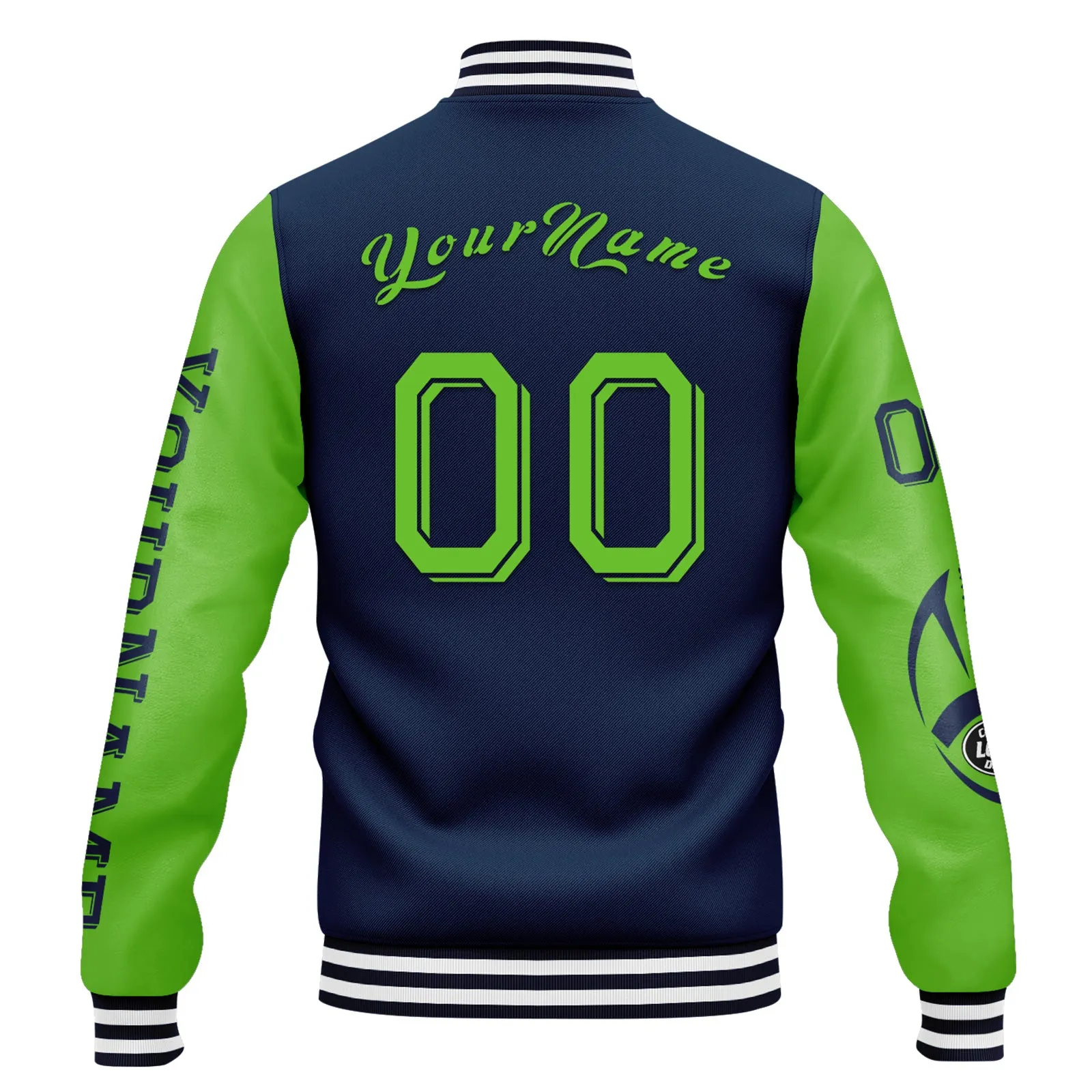 Custom Blue Green Seattle Jacket and Sports Shoes Combo Offer Personalized Combo ZH-D020294-27