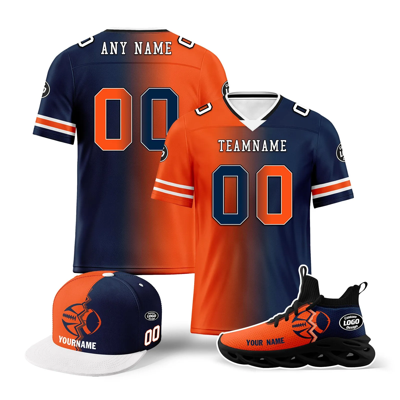 Custom Blue Orange Colorado Football Jersey MaxSoul Shoes and Hat Combo Offer Personalized Combo ZH-D028018-21