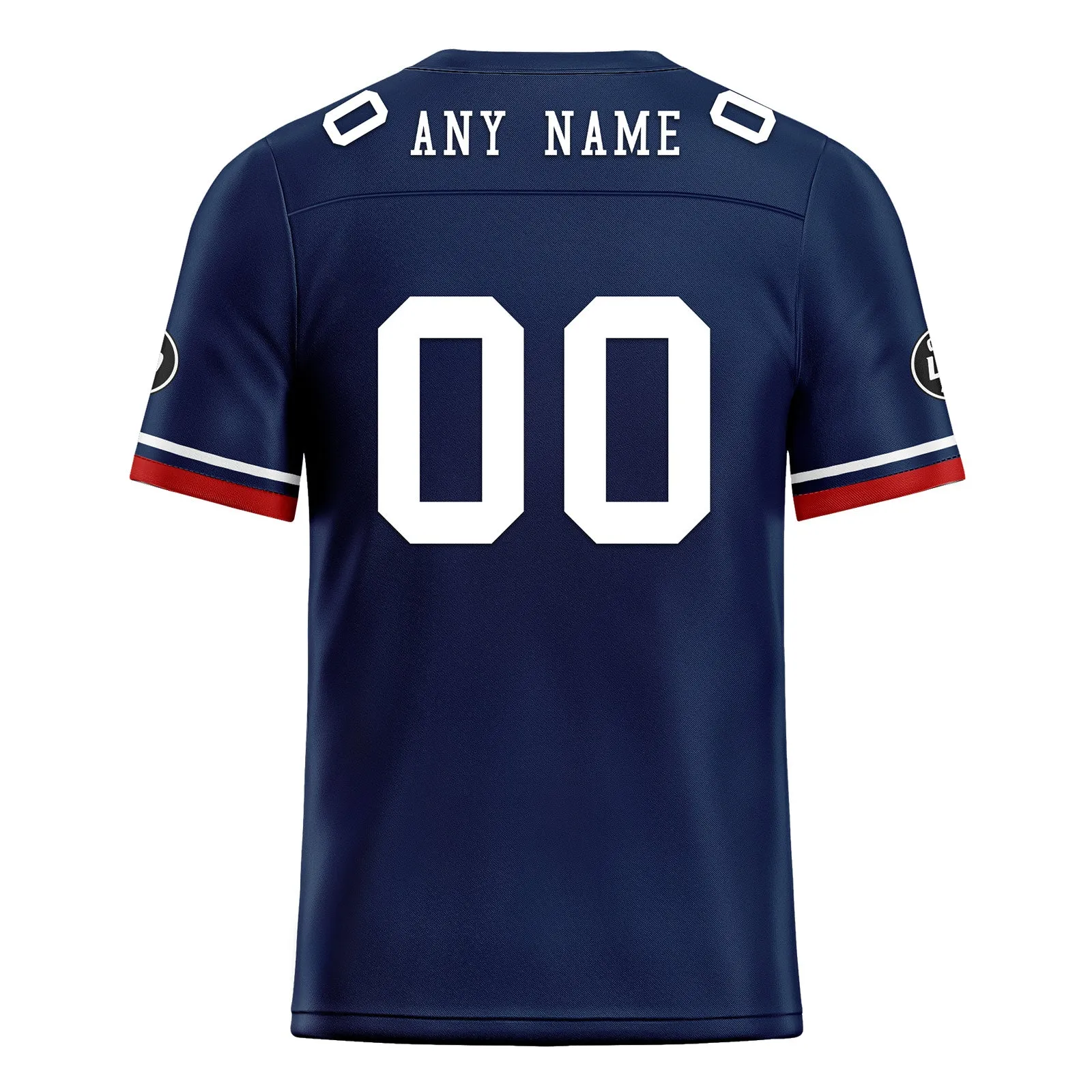 Custom Blue Red New England Football Jersey and Firesoul Sports Shoes Combo Offer Personalized Combo ZH-D020273-26