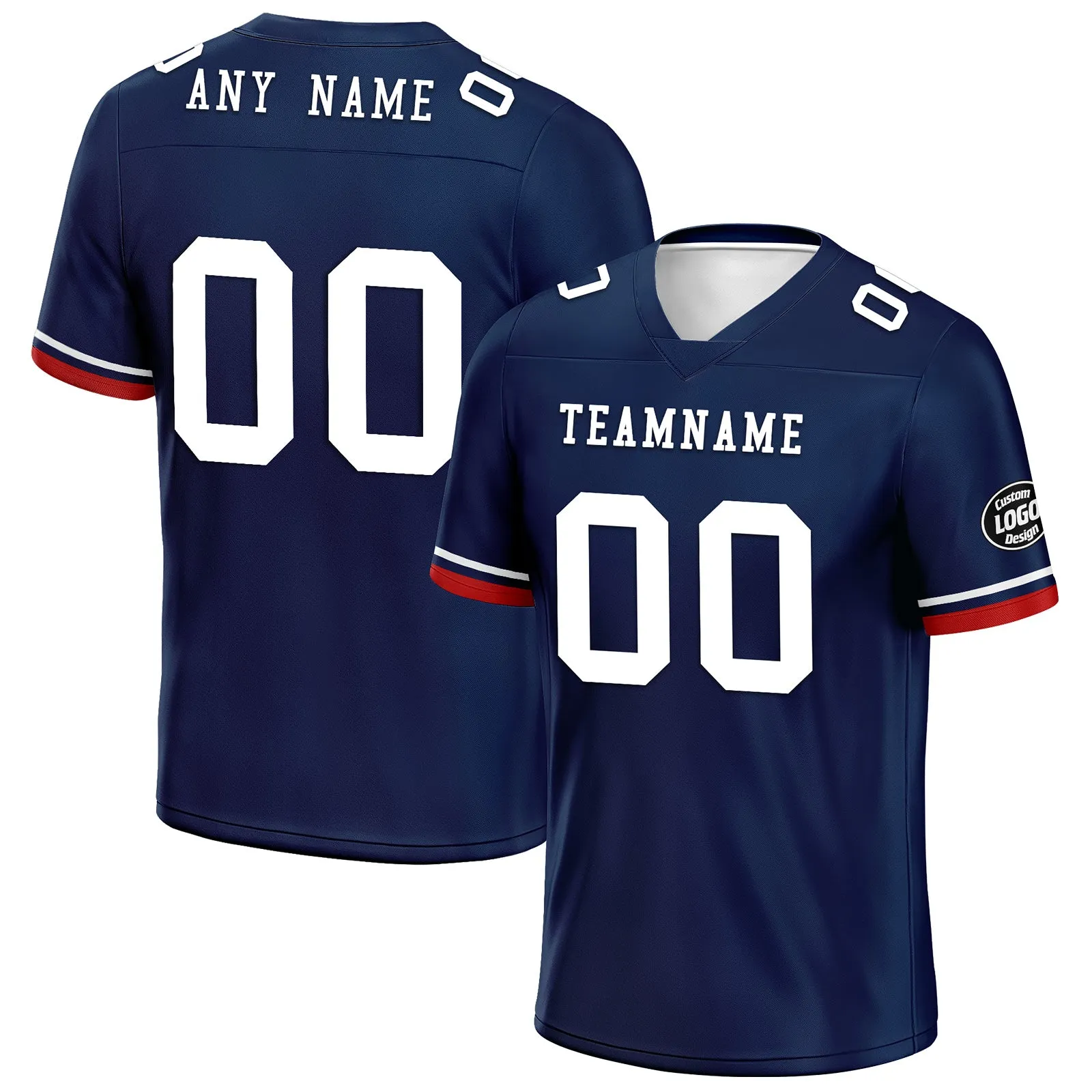 Custom Blue Red New England Football Jersey and Firesoul Sports Shoes Combo Offer Personalized Combo ZH-D020273-26