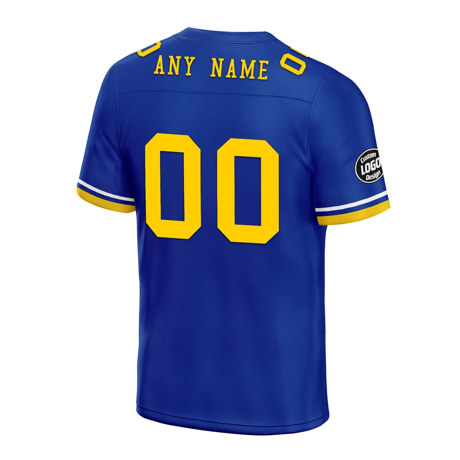 Custom Blue Yellow Los Angeles Football Jersey and Firesoul Sports Shoes Combo Offer Personalized Combo ZH-D020273-15