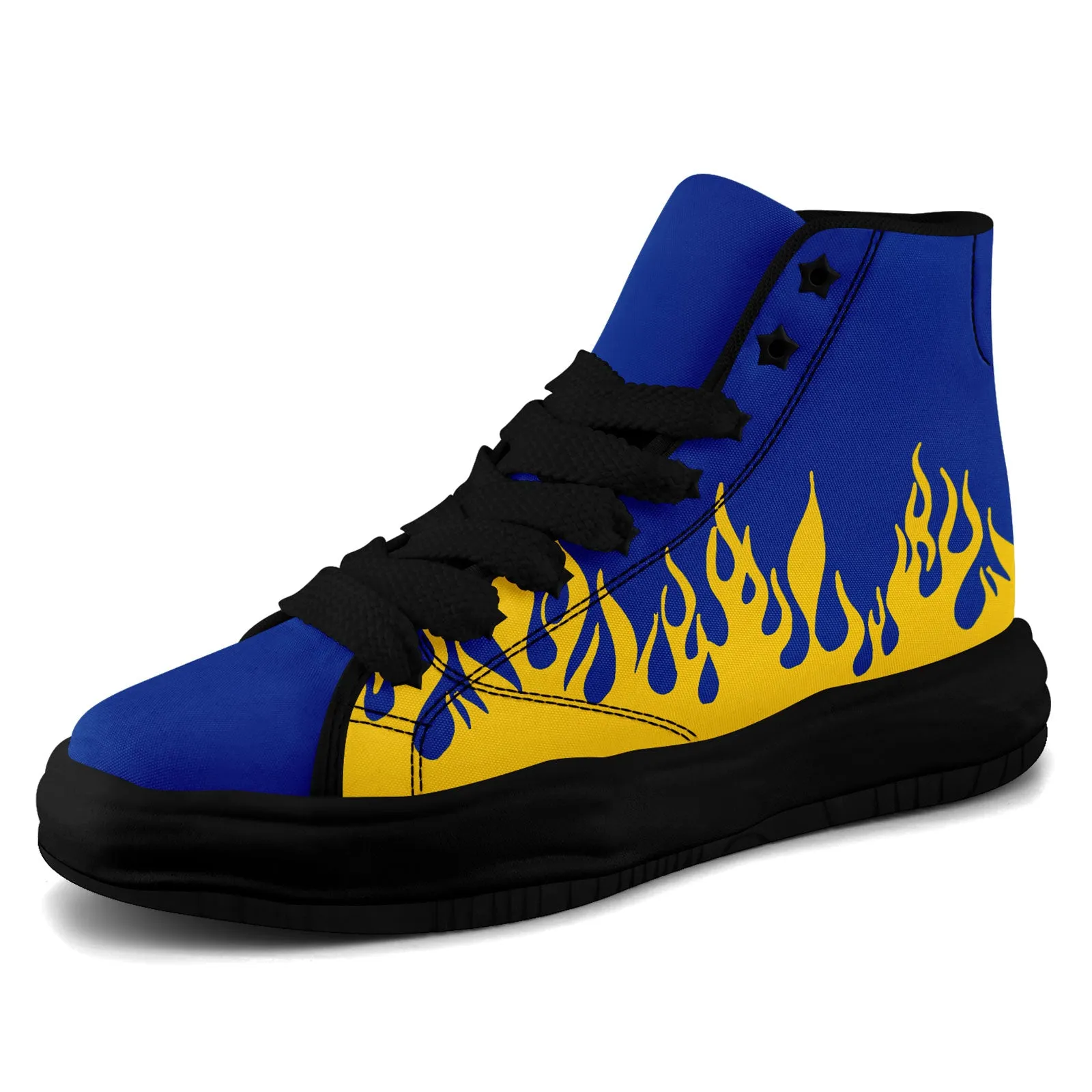 Custom Blue Yellow Los Angeles Football Jersey and Firesoul Sports Shoes Combo Offer Personalized Combo ZH-D020273-15