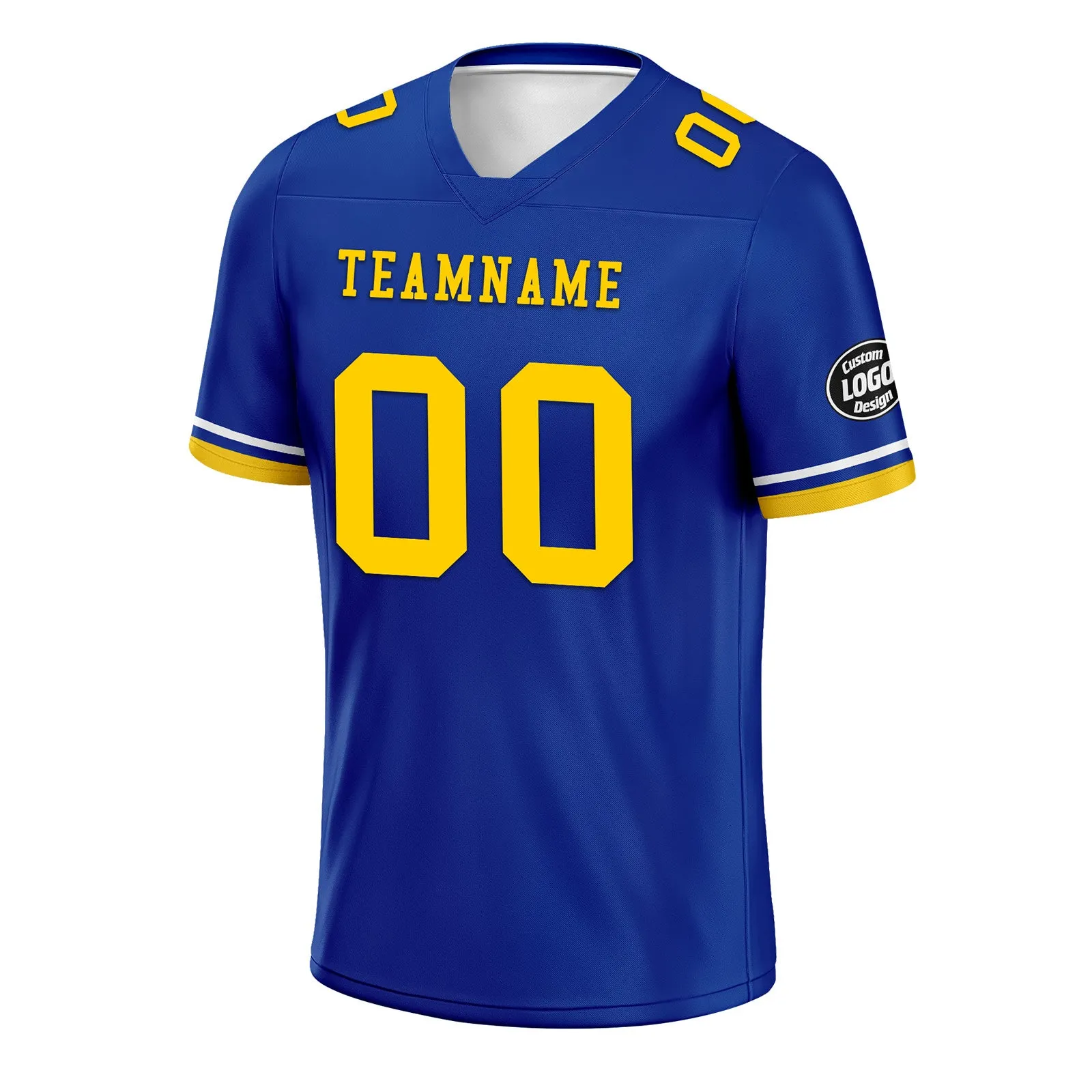 Custom Blue Yellow Los Angeles Football Jersey and Firesoul Sports Shoes Combo Offer Personalized Combo ZH-D020273-15