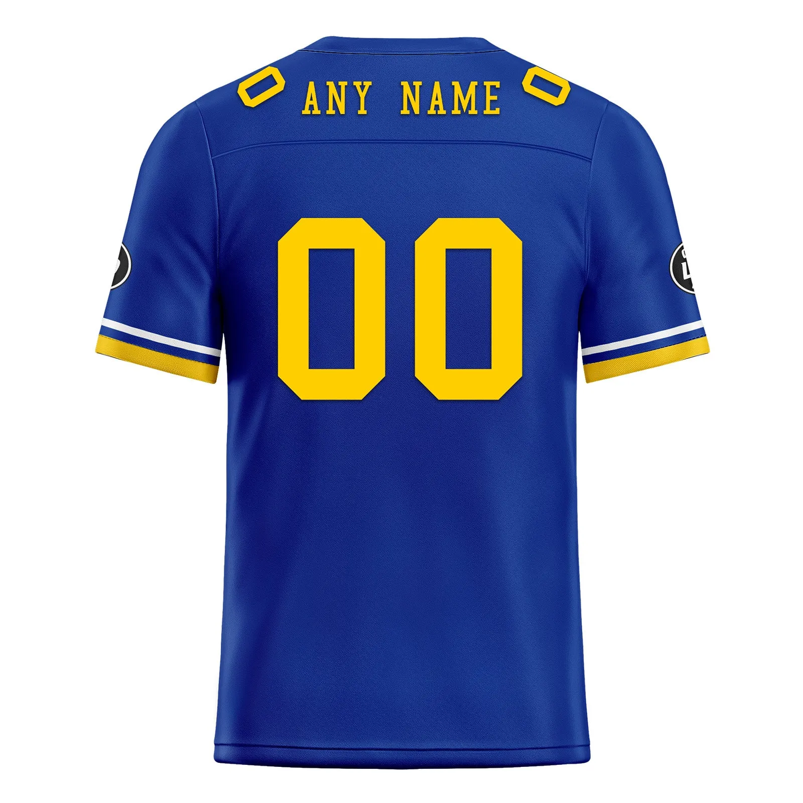 Custom Blue Yellow Los Angeles Football Jersey and Firesoul Sports Shoes Combo Offer Personalized Combo ZH-D020273-15