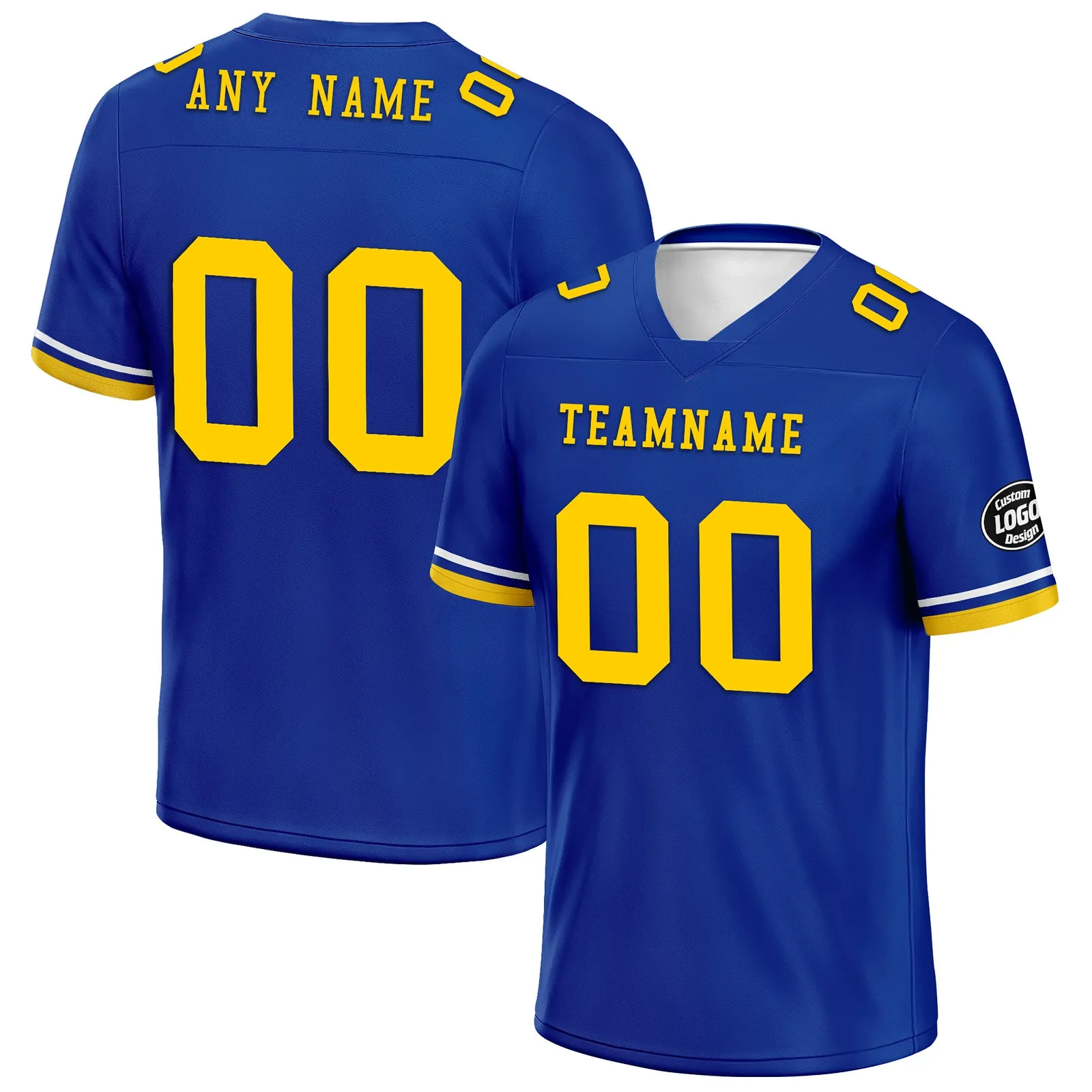 Custom Blue Yellow Los Angeles Football Jersey and Firesoul Sports Shoes Combo Offer Personalized Combo ZH-D020273-15