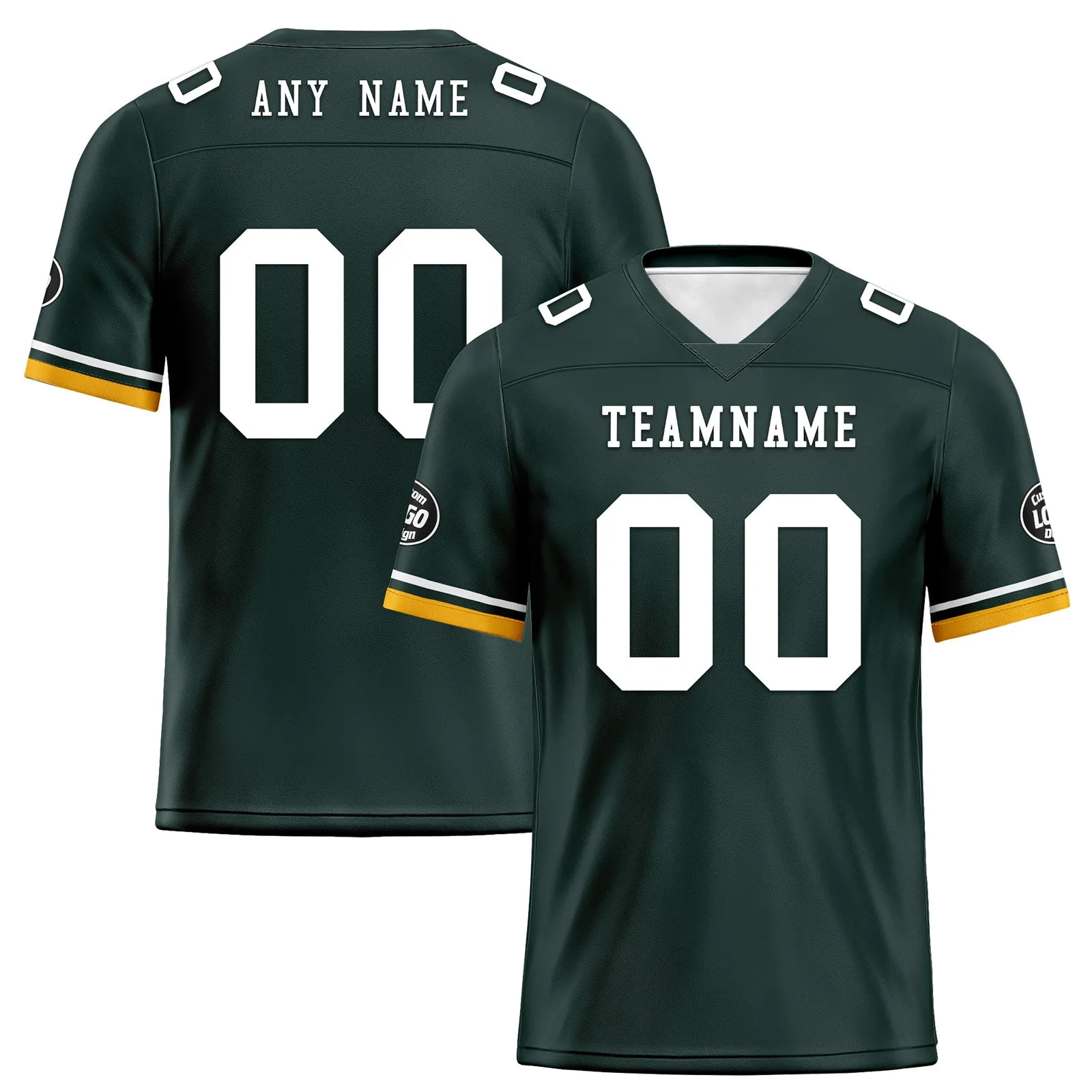 Custom Green Yellow Green Bay Football Jersey and Firesoul Sports Shoes Combo Offer Personalized Combo ZH-D020273-13