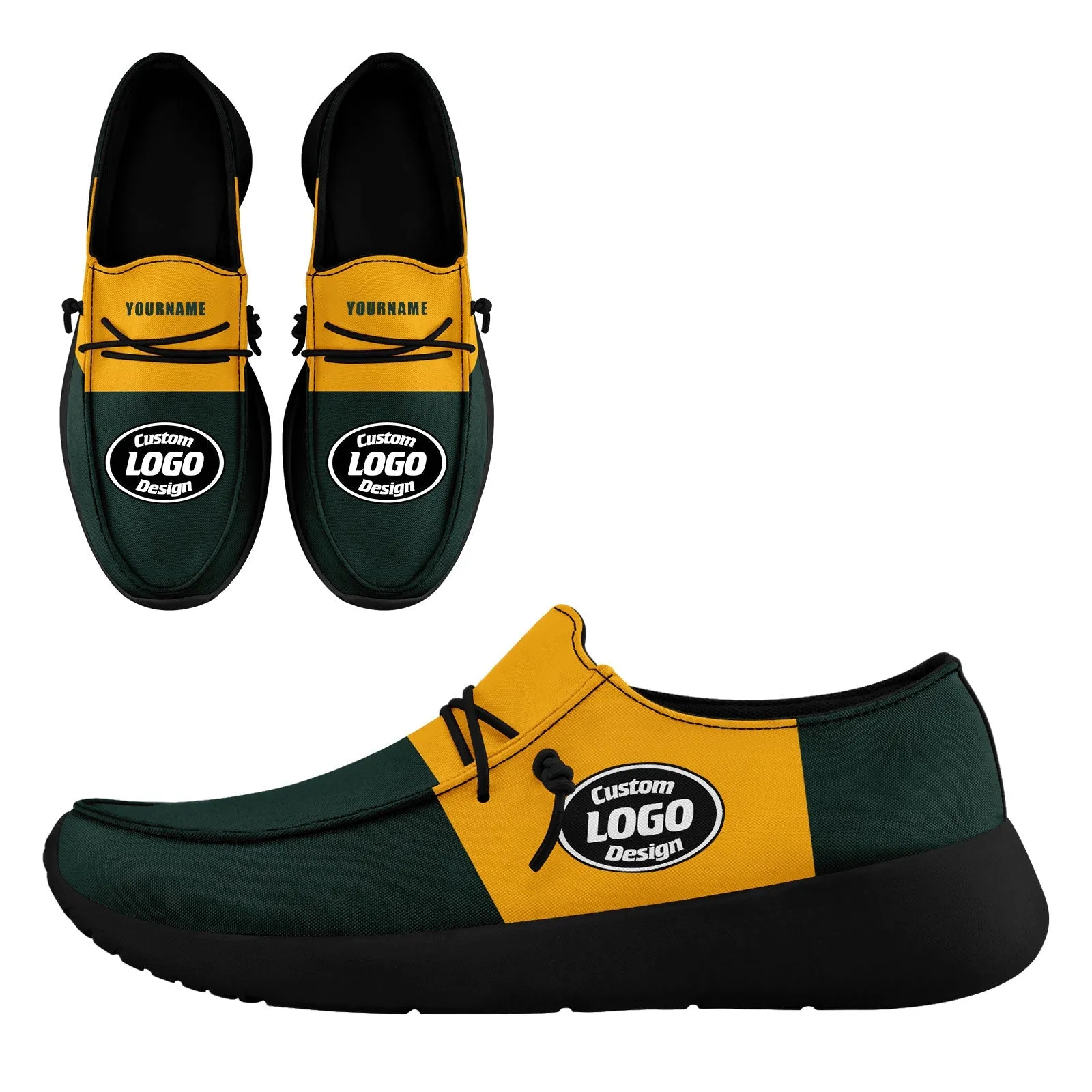 Custom Green Yellow Green Bay Jacket and Sports Shoes Combo Offer Personalized Combo ZH-D020294-13