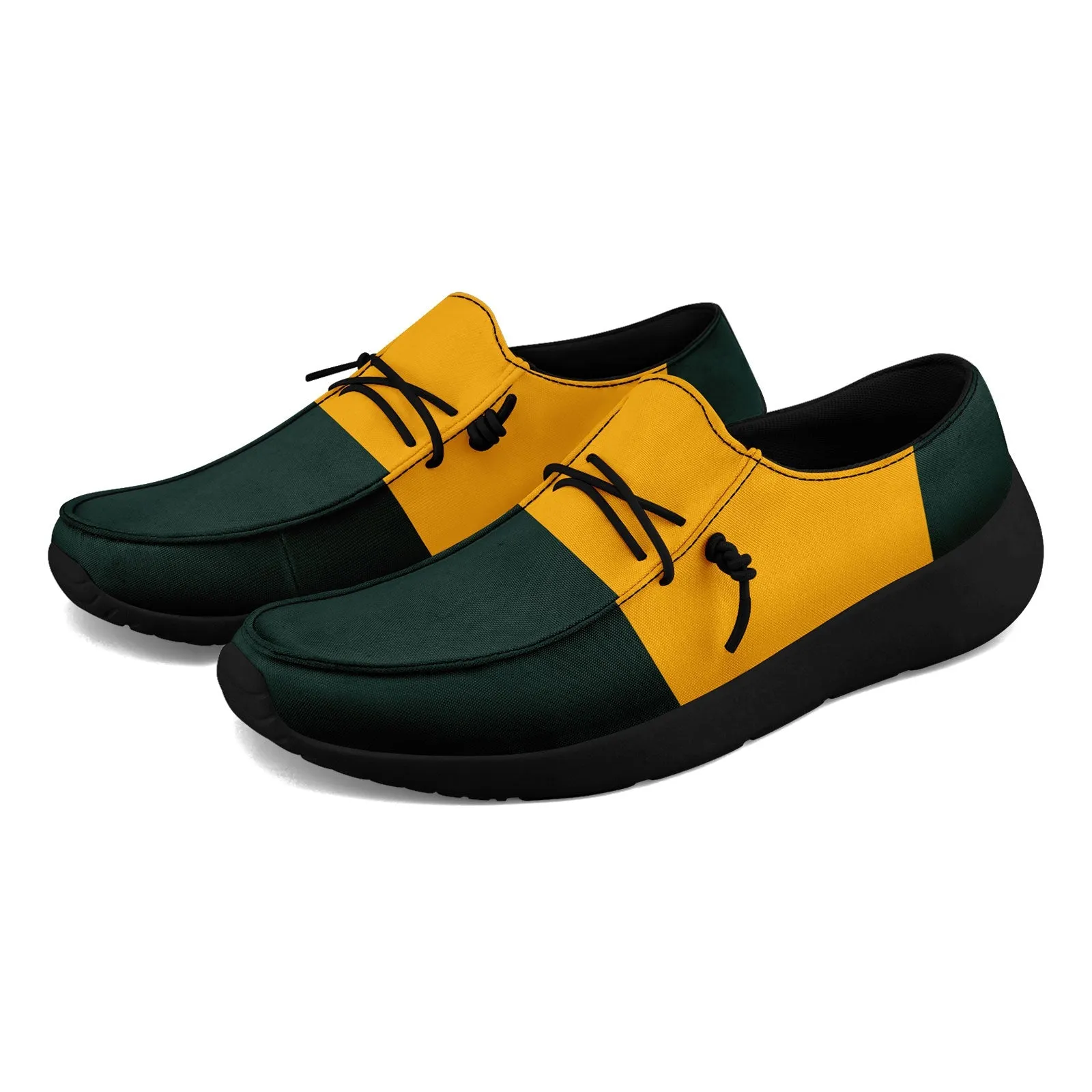 Custom Green Yellow Green Bay Jacket and Sports Shoes Combo Offer Personalized Combo ZH-D020294-13