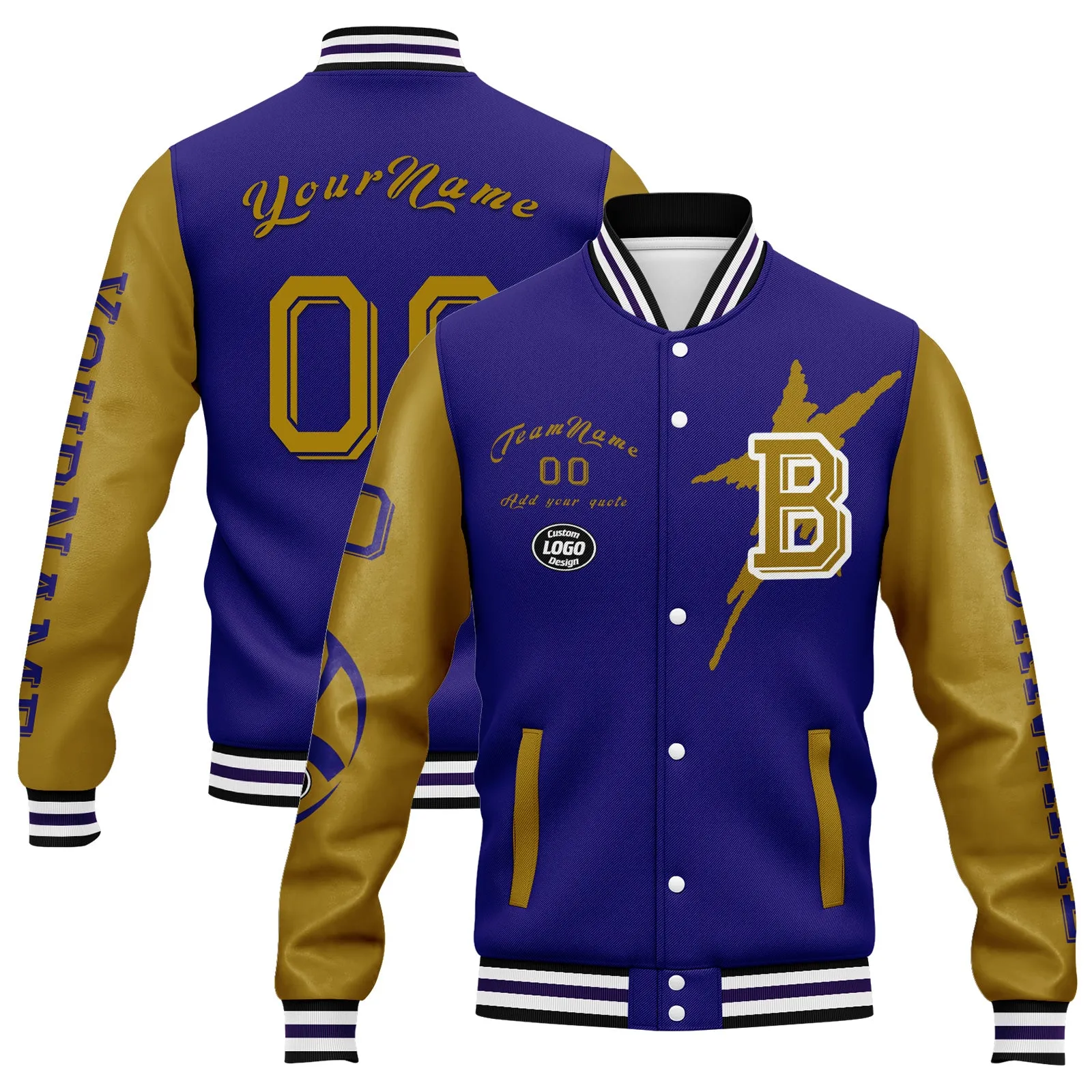 Custom Purple Yellow Baltimore Jacket and Sports Shoes Combo Offer Personalized Combo ZH-D020294-2