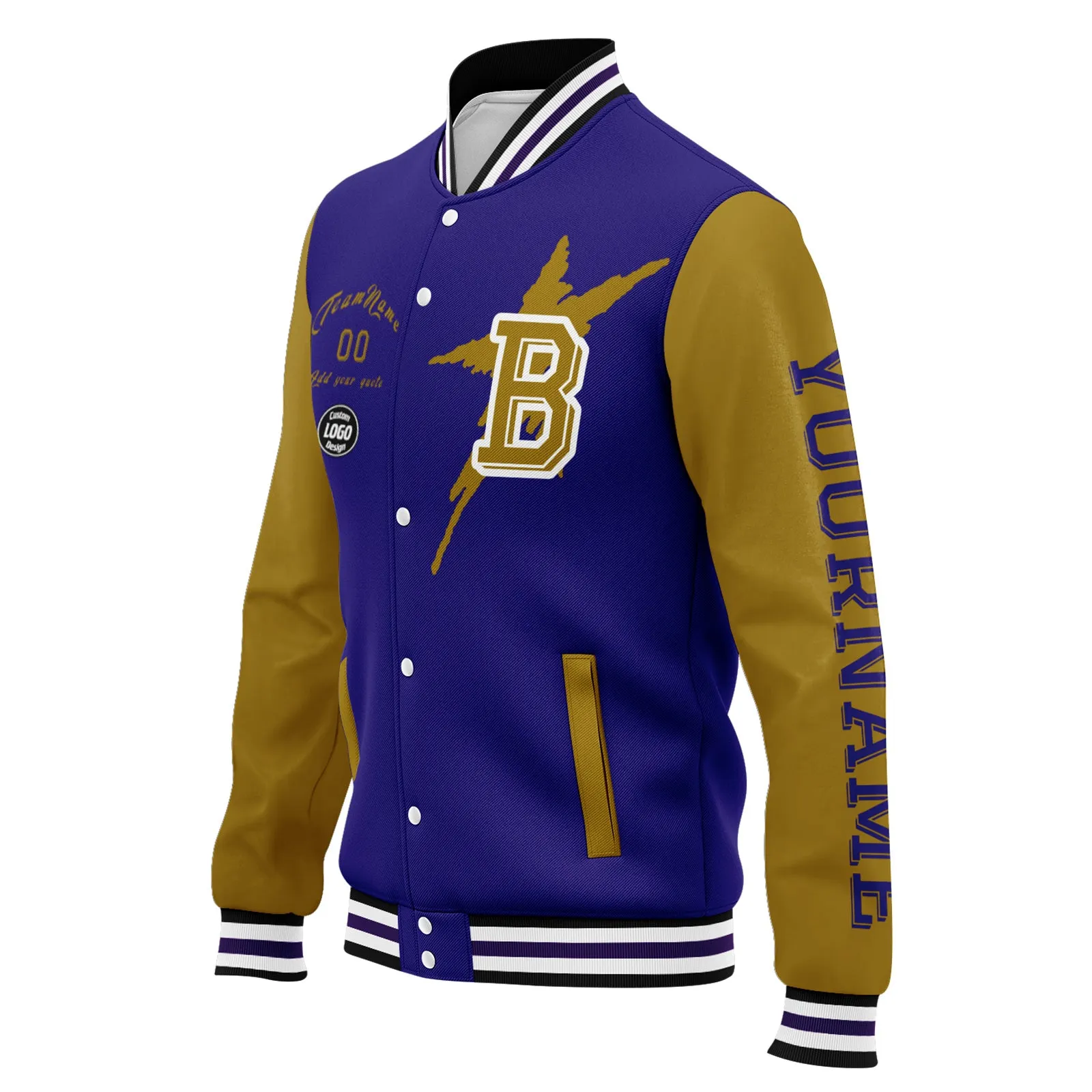 Custom Purple Yellow Baltimore Jacket and Sports Shoes Combo Offer Personalized Combo ZH-D020294-2