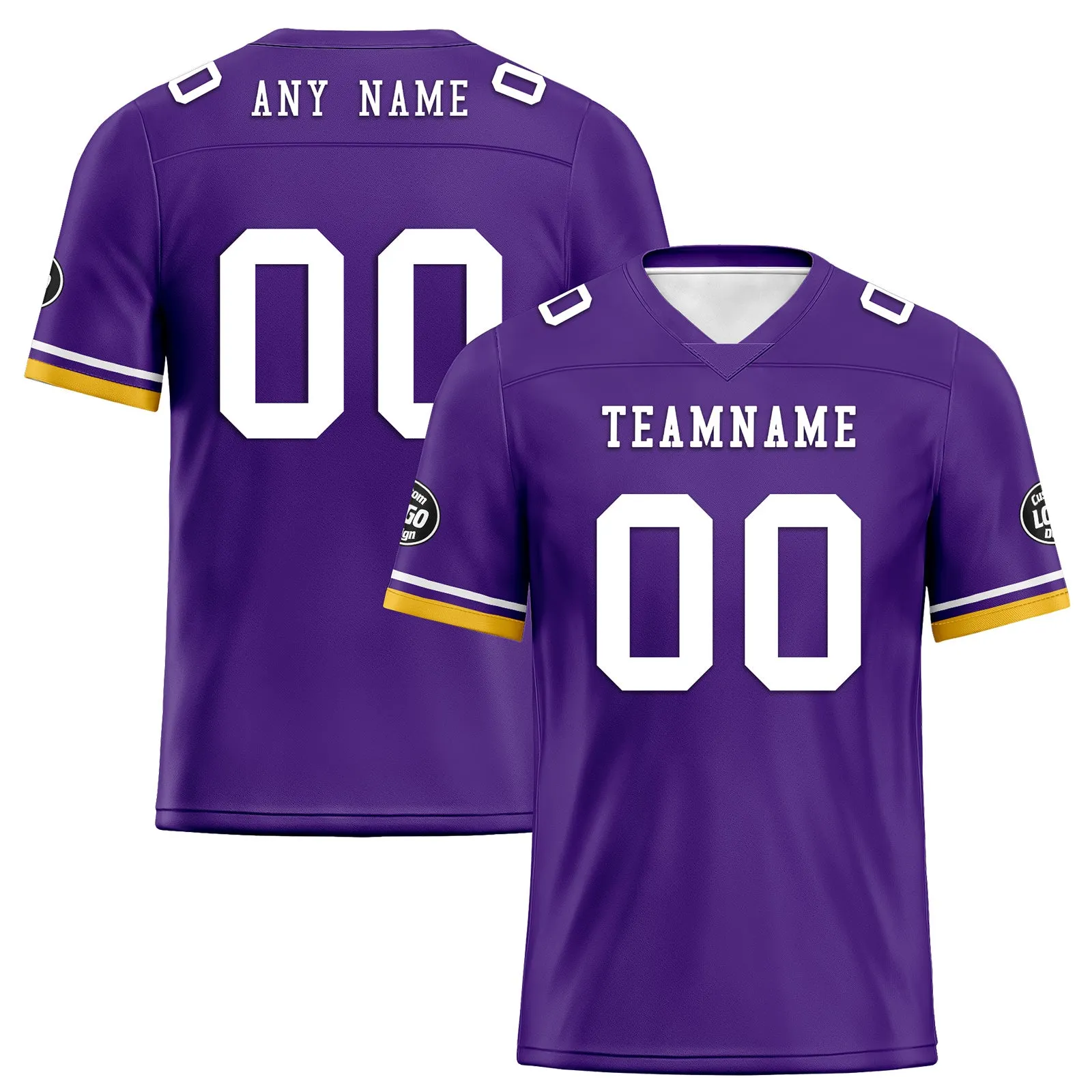 Custom Purple Yellow Minnesota Football Jersey and Firesoul Sports Shoes Combo Offer Personalized Combo ZH-D020273-17