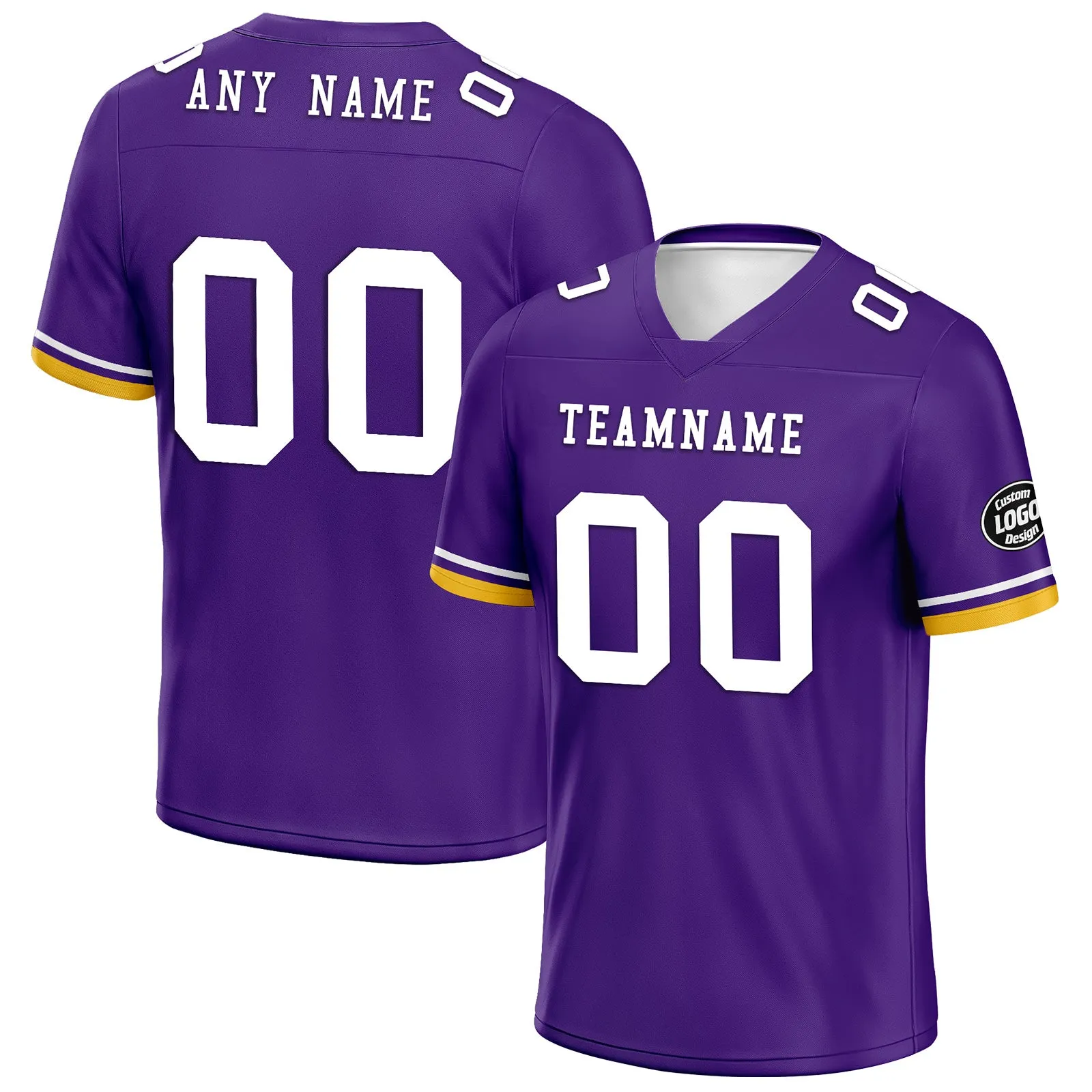 Custom Purple Yellow Minnesota Football Jersey and Firesoul Sports Shoes Combo Offer Personalized Combo ZH-D020273-17