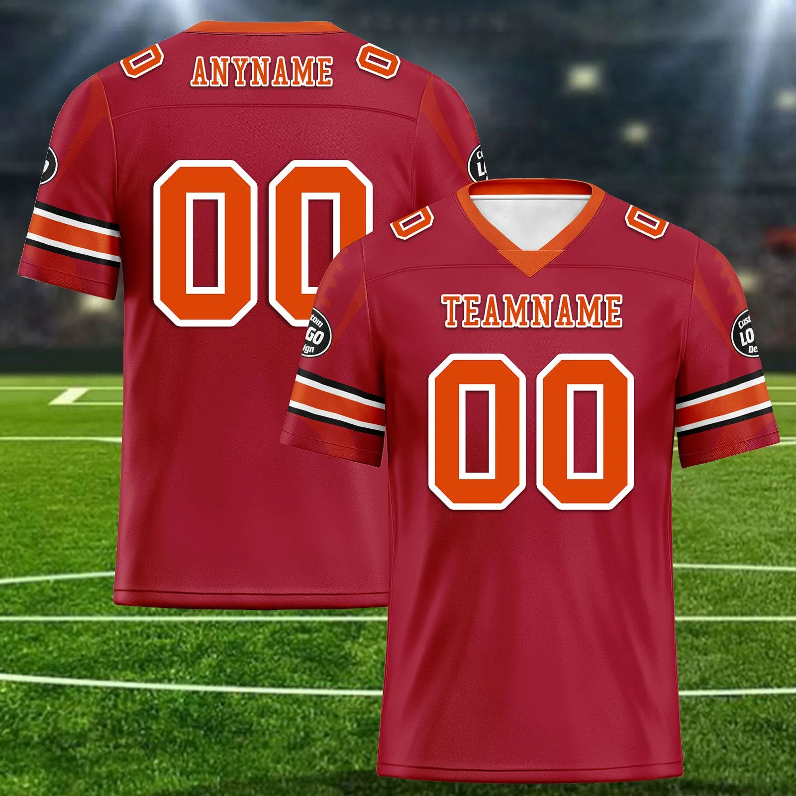 Custom Red Tampa Bay Football Jersey and Sports Shoes Combo Offer Personalized Combo ZH-D025008-28