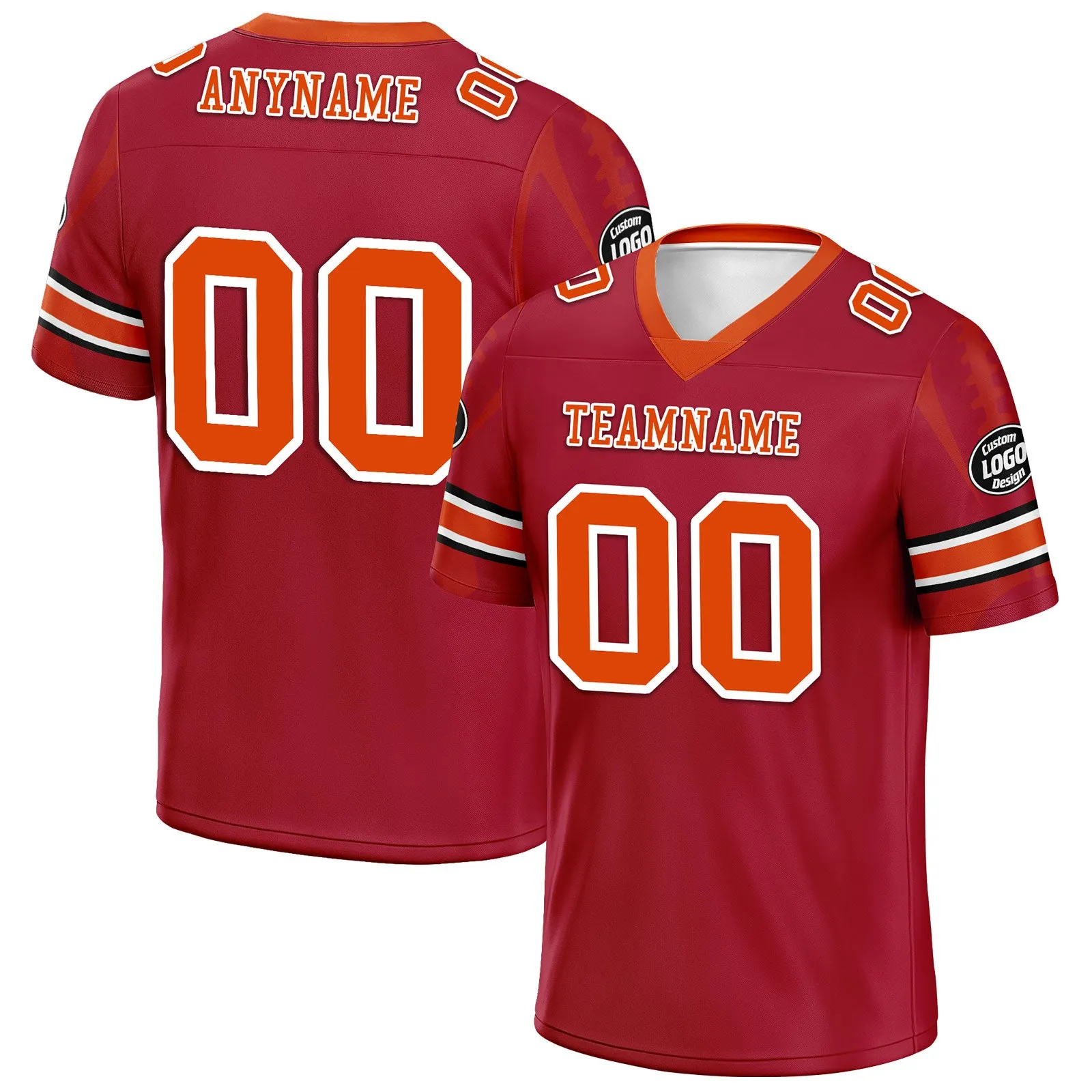 Custom Red Tampa Bay Football Jersey and Sports Shoes Combo Offer Personalized Combo ZH-D025008-28