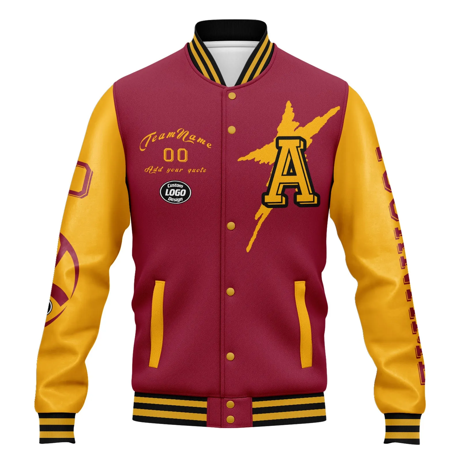 Custom Red Yellow Black Arizona Jacket and Sports Shoes Combo Offer Personalized Combo ZH-D020294-1