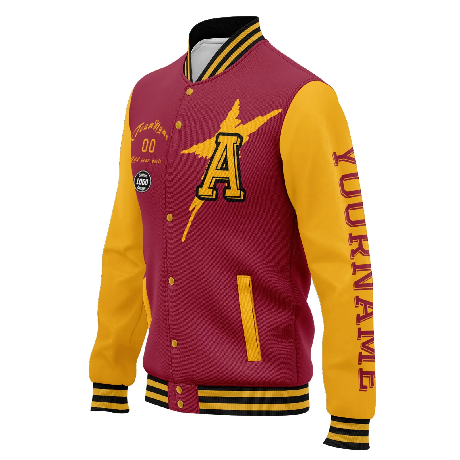 Custom Red Yellow Black Arizona Jacket and Sports Shoes Combo Offer Personalized Combo ZH-D020294-1