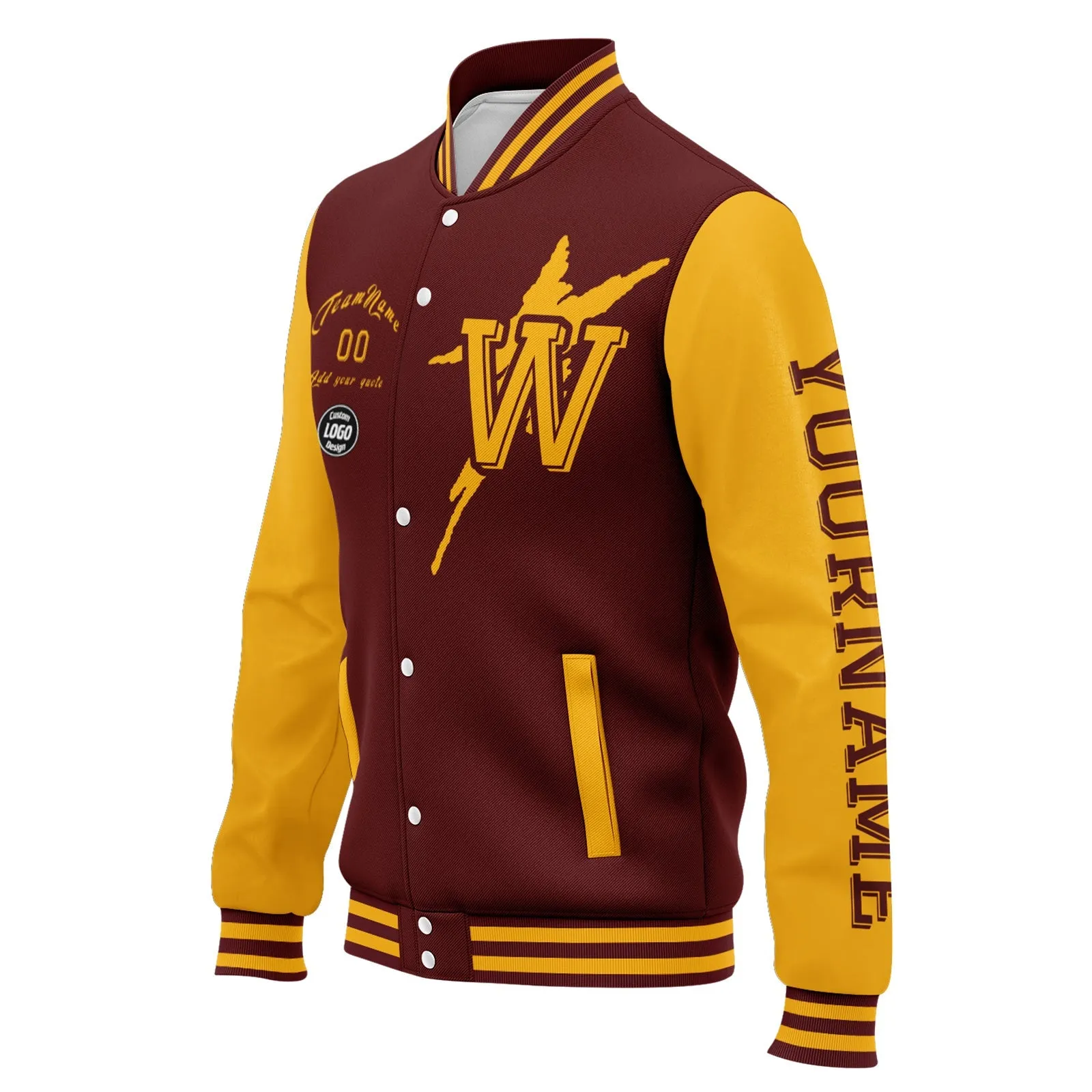 Custom Red Yellow Washington Jacket and Sports Shoes Combo Offer Personalized Combo ZH-D020294-31