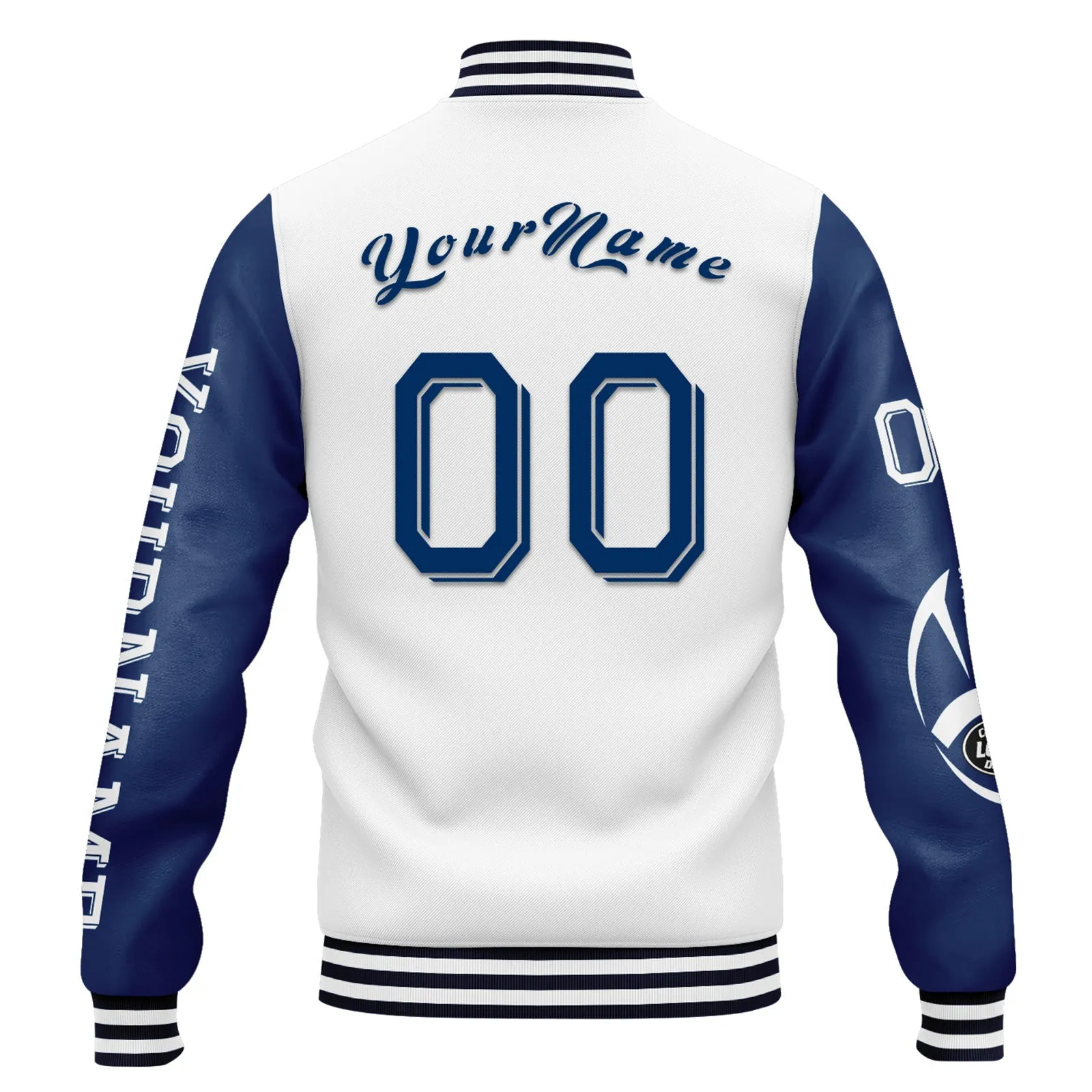 Custom White Blue Indianapolis Jacket and Sports Shoes Combo Offer Personalized Combo ZH-D020294-14