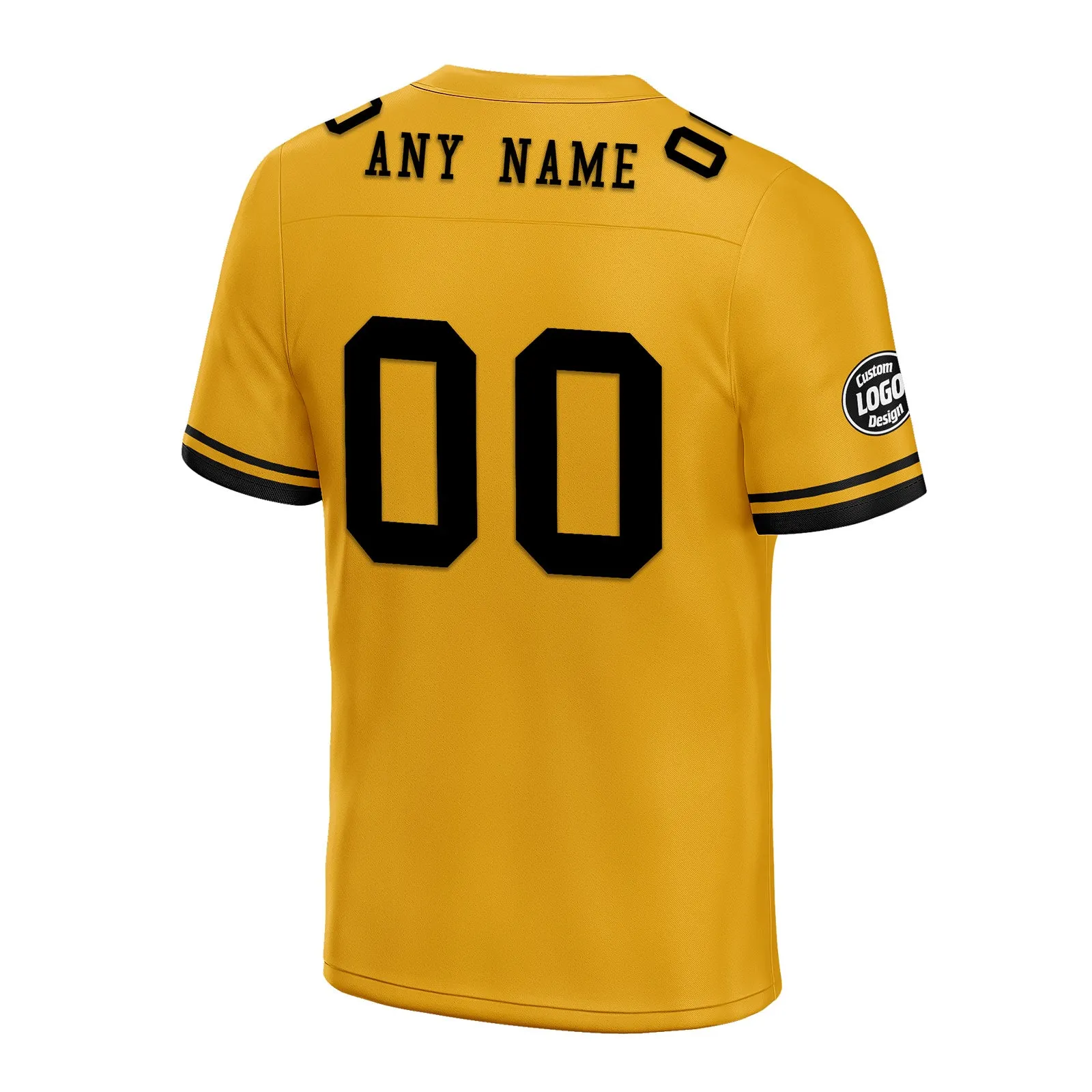 Custom Yellow Black Pittsburgh Football Jersey and Firesoul Sports Shoes Combo Offer Personalized Combo ZH-D020273-30