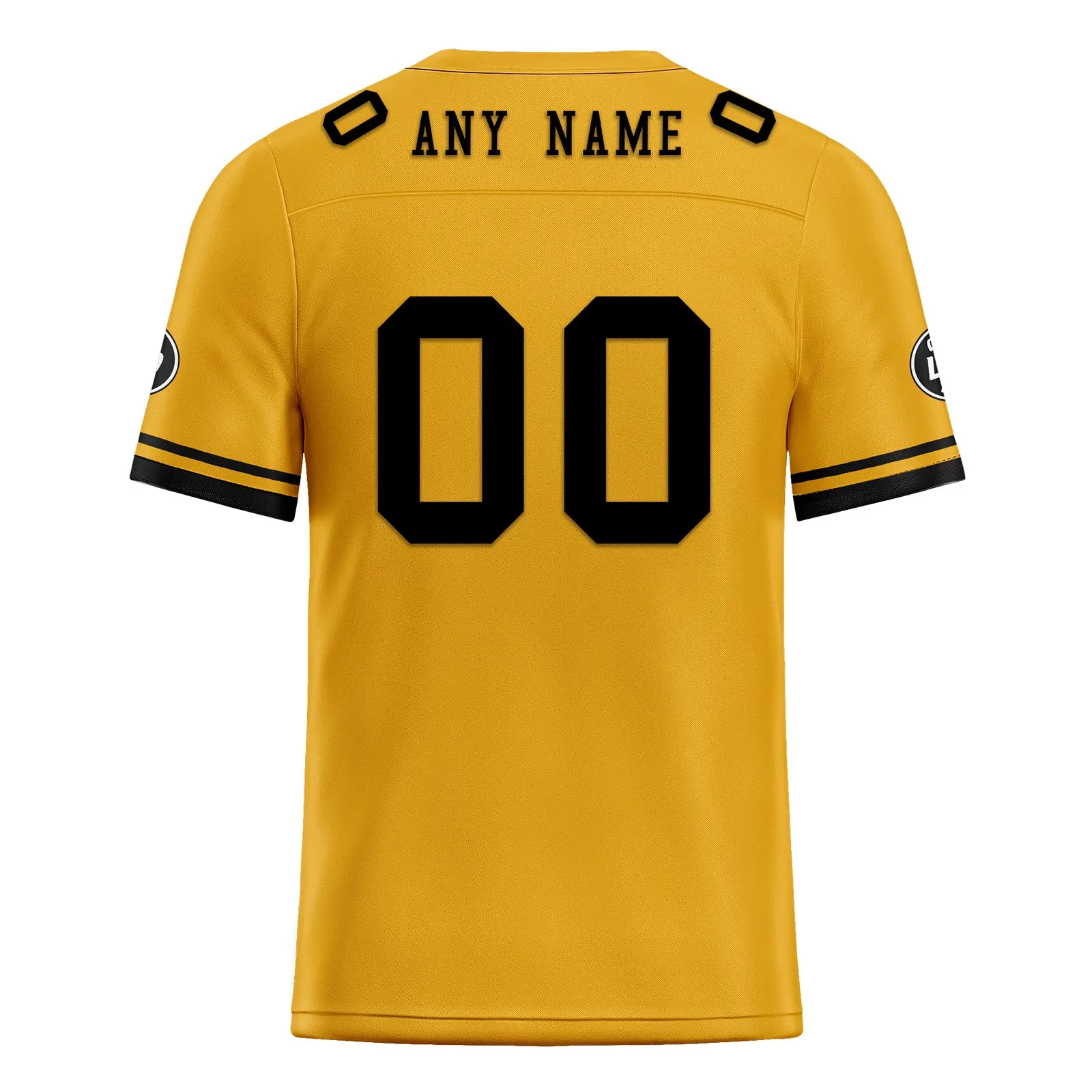 Custom Yellow Black Pittsburgh Football Jersey and Firesoul Sports Shoes Combo Offer Personalized Combo ZH-D020273-30