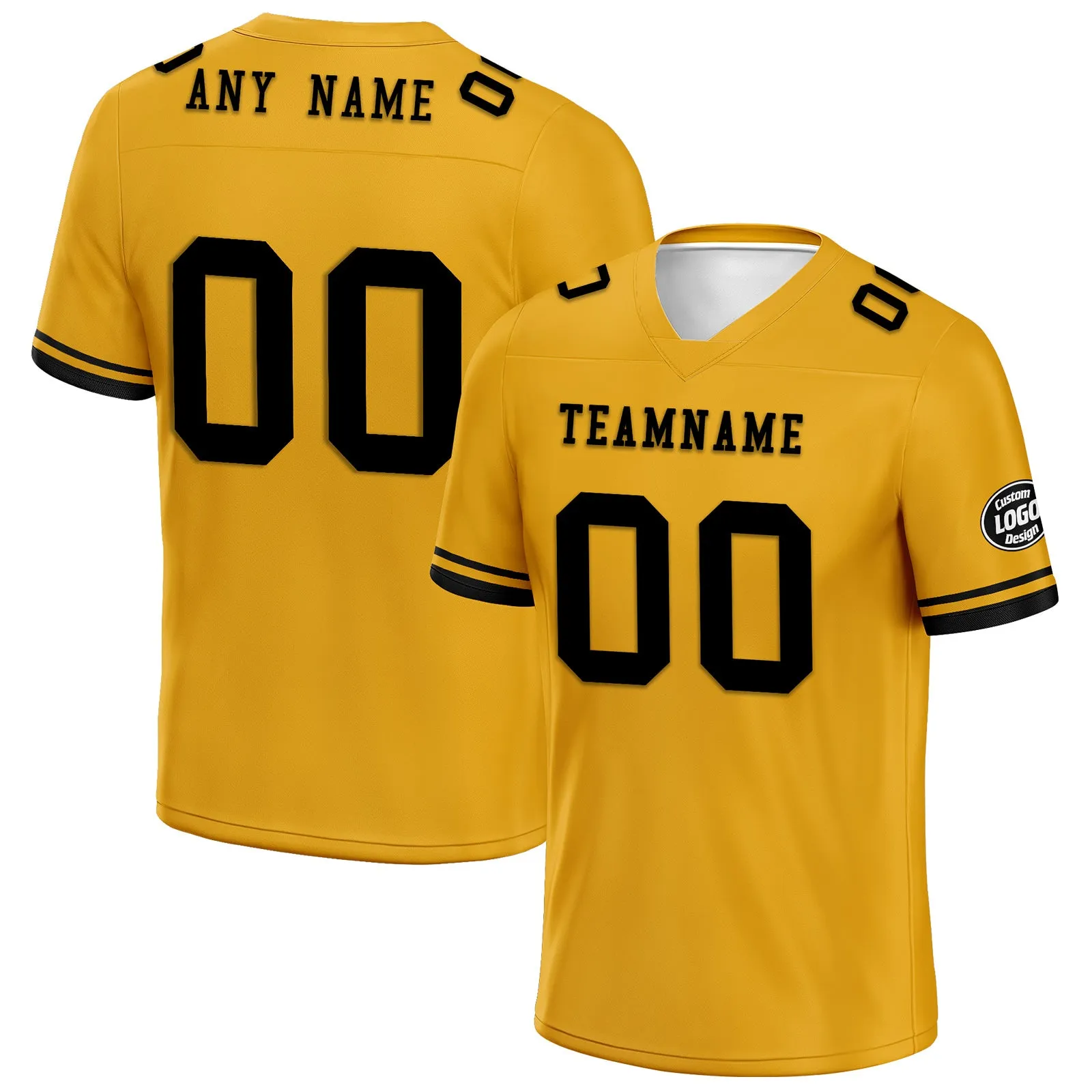 Custom Yellow Black Pittsburgh Football Jersey and Firesoul Sports Shoes Combo Offer Personalized Combo ZH-D020273-30