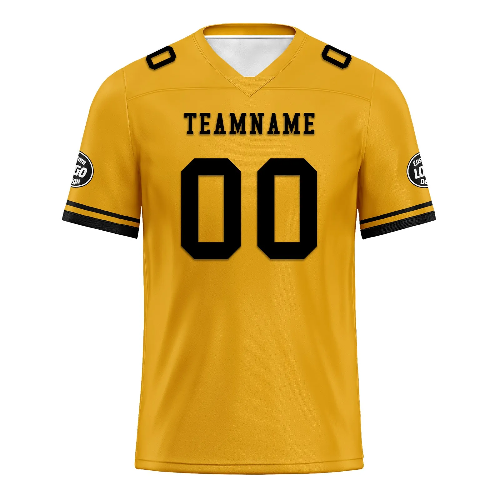 Custom Yellow Black Pittsburgh Football Jersey and Firesoul Sports Shoes Combo Offer Personalized Combo ZH-D020273-30