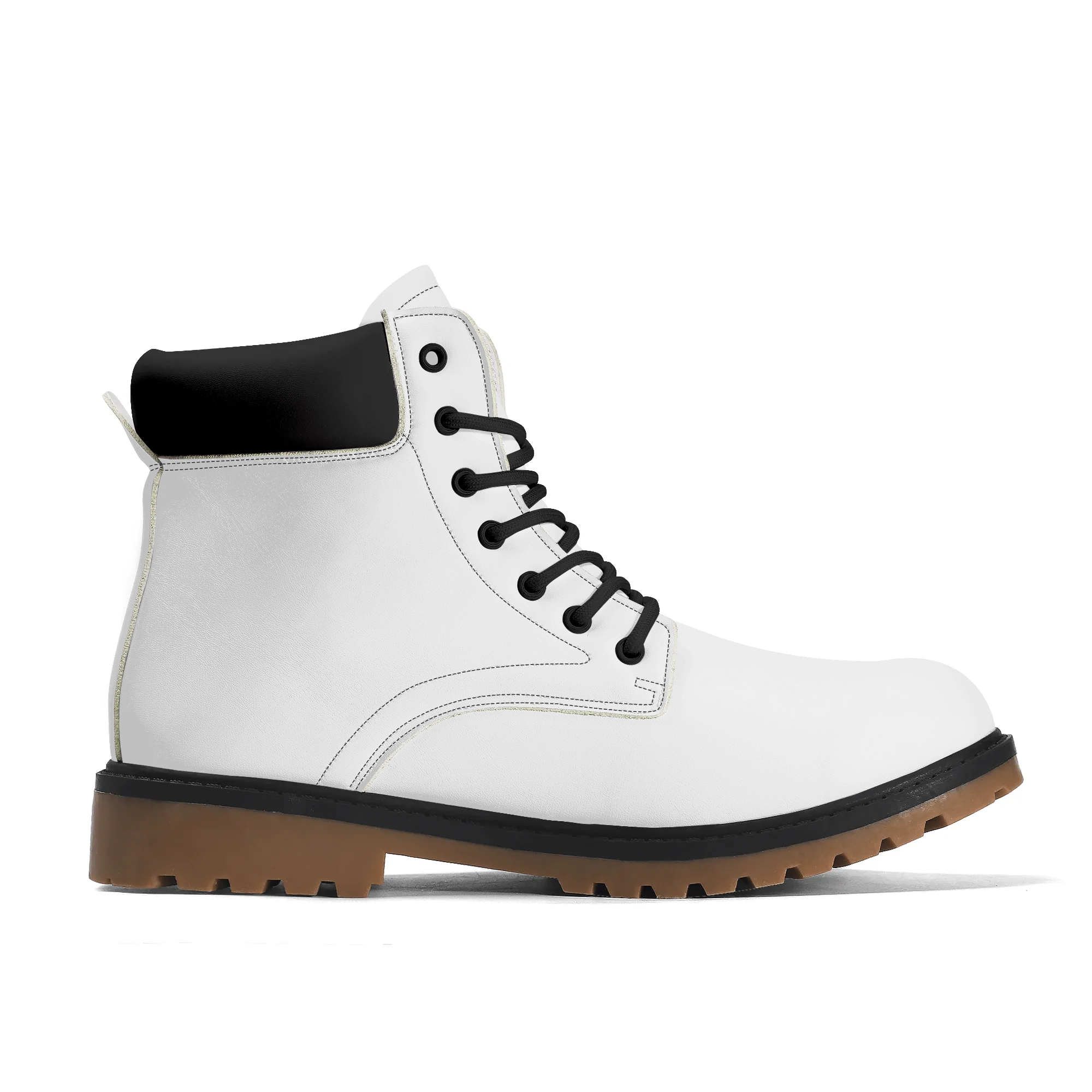 Customizable Vegan Leather Boots (Brown Outsole)