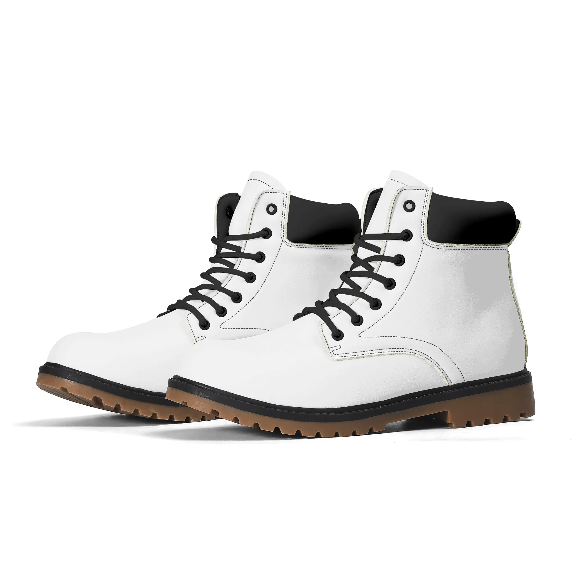 Customizable Vegan Leather Boots (Brown Outsole)